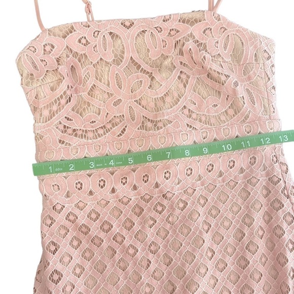 LULUS Unlimited Love Dusty Pink Lace Trumpet Midi Dress Size S - Picture 10 of 12